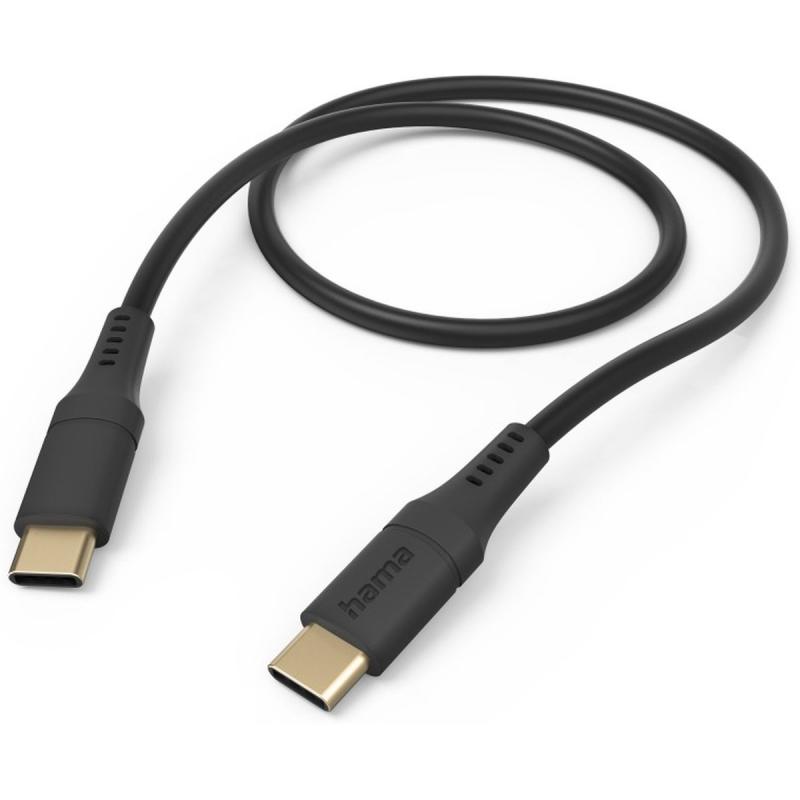Hama USB-Silikonenkabel USB-C To USB-C 1.5 M Black