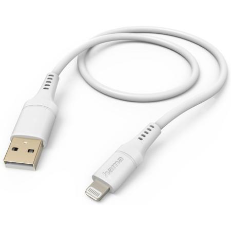 Hama USB-Silikonenkabel USB-A To Lightning 1.5 M White
