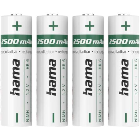 Hama NiMH-Accu&amp;#039;s AA Mignon 2500 mAh 1.2 V 4 Pieces
