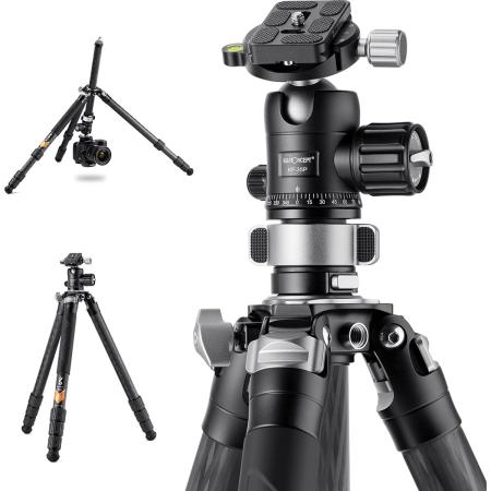 K&amp;F Concept Heavy Duty Tripod X324C4 Carbon 170cm