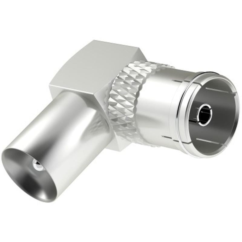 Hama Antenna Cable-Adapter Coax-Plug - Coax-Coupling 90 Graden