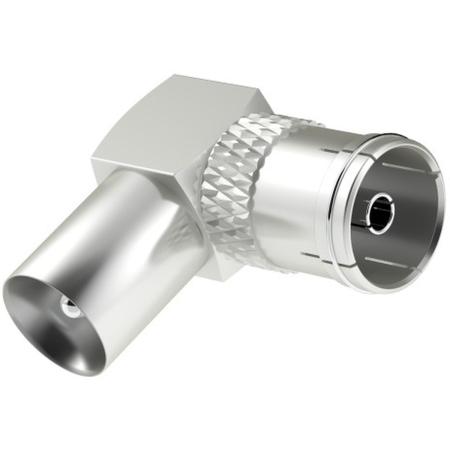 Hama Antenna Cable-Adapter Coax-Plug - Coax-Coupling 90 Graden