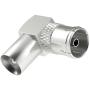 Hama Antenna Cable-Adapter Coax-Plug - Coax-Coupling 90 Graden