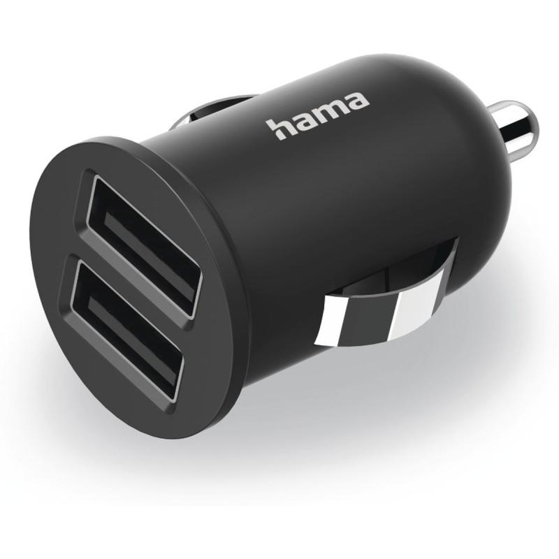 Hama 2-VOUDIGE USB-Charger Sigarettenaanst Oplaadadapter For Auto 2.4 A/12 W