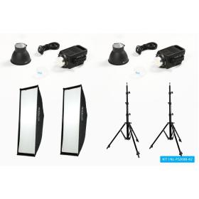 Nanlite FS200 Bi-Colour LED Dual Kit (w/ Light Stand And Softbox)