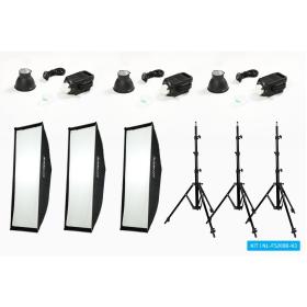 Nanlite FS200 Bi-Colour LED Tripple Kit (w/ Light Stand And Softbox)