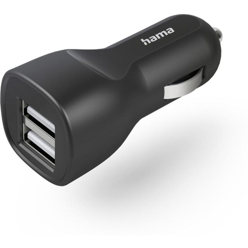 Hama Auto-Charger 2X USB 12W Black