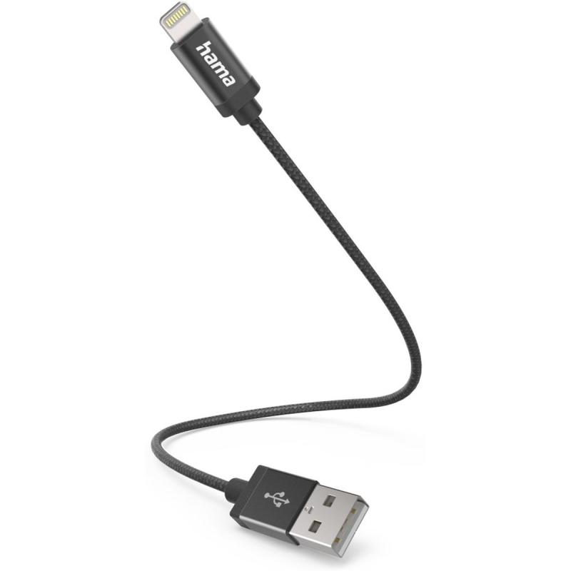 Hama Laad/Synchrokabel.usb-A - Lightning 0.2m Black
