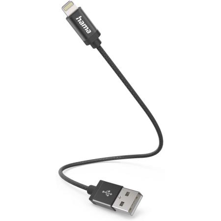 Hama Laad/Synchrokabel.usb-A - Lightning 0.2m Black