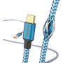 Hama USB-Cable Reflectief USB-A To Micro-USB 1.5 M Blue