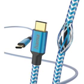 Hama USB-Cable Reflectief USB-C To USB-C 1.5 M Blue