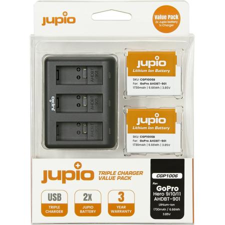 Jupio Value Pack: 2X Enduro Battery GoPro Hero 9 | Hero 10 | Hero 11