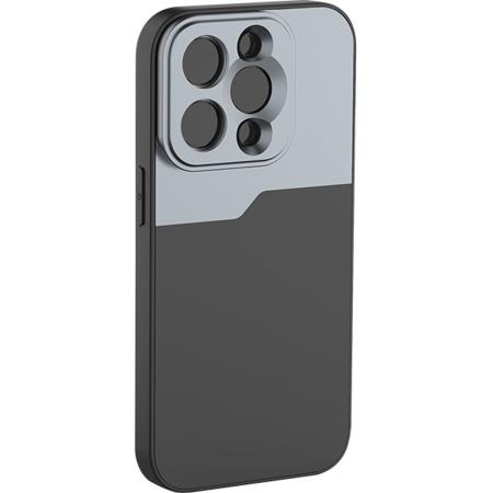 MOJOGEAR 17mm Lens Case For iPhone 14 Pro Black/Grey