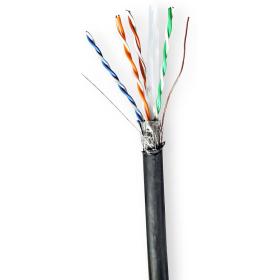 Nedis Network Cable CAT6 Solid S/FTP Copper 305 M Outdoor Pe BK