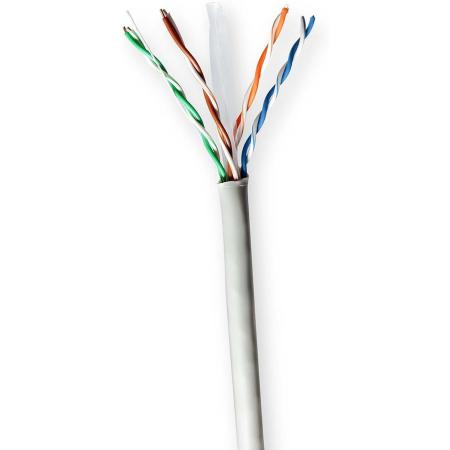 Nedis Network Cable CAT6 Solid U/UTP CCA 100 M Indoor PVC GY