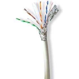 Nedis Network Cable CAT6a Solid S/FTP Copper 100 M Indoor LSZH GY