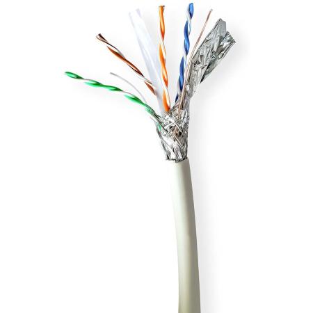 Nedis Network Cable CAT6a Solid S/FTP Copper 305 M Indoor LSZH GY