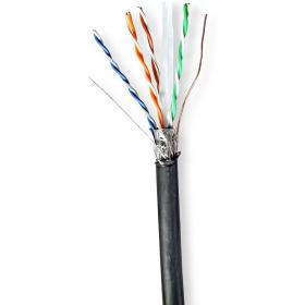 Nedis Network Cable CAT6 Solid S/FTP Copper 100 M Outdoor Pe BK