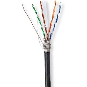 Nedis Network Cable CAT6 Solid S/FTP CCA 305 M Outdoor Pe BK