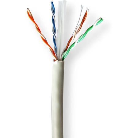 Nedis Network Cable CAT6 Solid U/UTP Copper 100 M Indoor LSZH GY