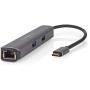 Nedis USB Hub USB-C HDMI/RJ45/2X USB-A /2X USB-C 5 GBPS 0.20 M Gold Plated PVC