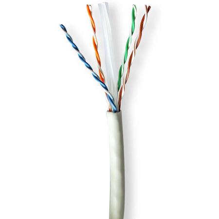 Nedis Network Cable CAT6a Solid U/UTP Copper 305 M Indoor LSZH GY