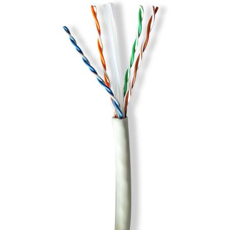 Nedis Network Cable CAT6a Solid U/UTP Copper 100 M Indoor LSZH GY