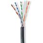 Nedis Network Cable CAT6 Solid U/UTP CCA 100 M Outdoor Pe BK