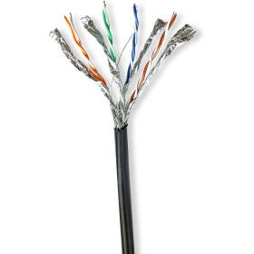 Nedis Network Cable CAT7 Solid S/FTP Copper 100 M Outdoor Pe BK