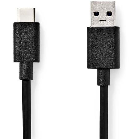 Nedis USB-Cable USB-A M 3.2 USB-C M 60 W 5 GBPS NP 1 M PVC BK