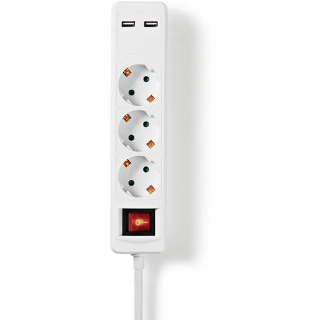 Nedis Power Strip 3-Way 1.50 M 3680 W 16A Grounded 230 V AC 50/60 Hz