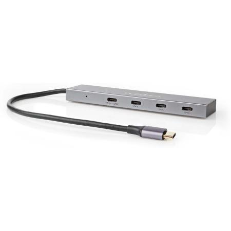 Nedis USB-Hub USB-C USB-C 3/3X USB-C 3.2 4-Port(s) USB 3.2 Gen 2 USB 10 Gbps