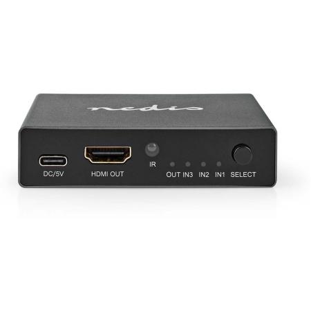 Nedis HDMI-Switch 3 Port(s) 3X HDMI Inp HDMI Outp. 8K@60Hz Remote Alu.