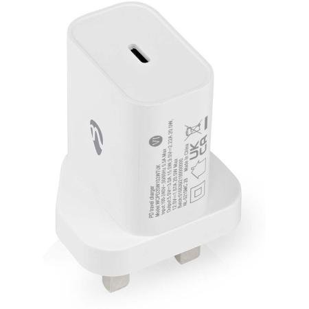Nedis CHGR 20 W 1.67/2.22/3 A Outp.: 1 USB-C Auto Volt Sel.