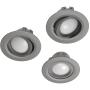 Hama WiFi-LED-Inbouwspot 5W Via Spraak/App Te Bed Verstelbaar 3 Stuks.nikkel