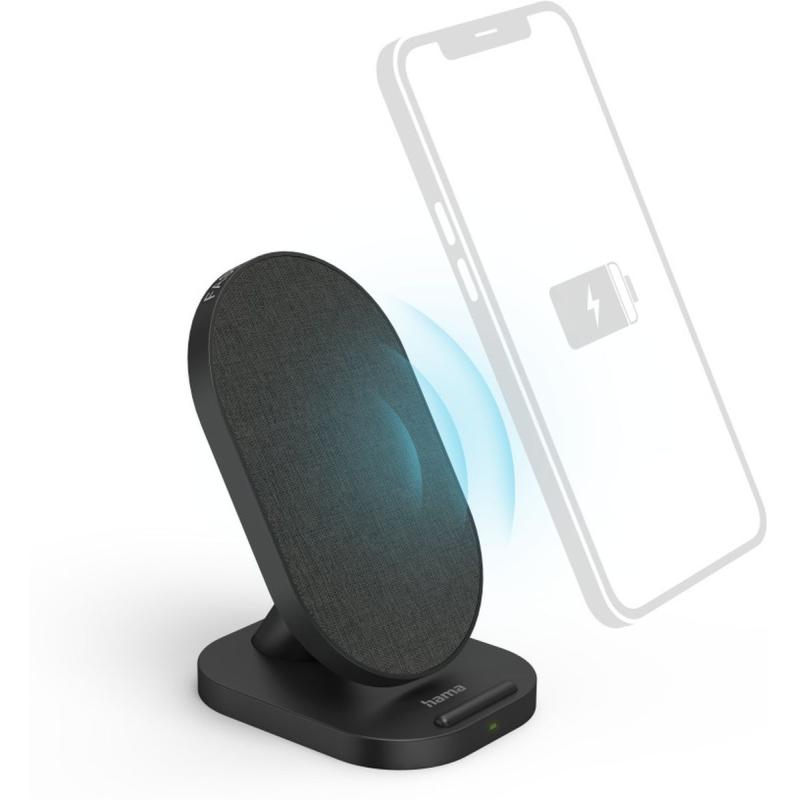 Hama Wireless Charger QI-FC10S-Fabric Black