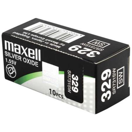 Maxell Wristwatch Battery 329 - SR731SW - 1PC EU MF - Low Drai