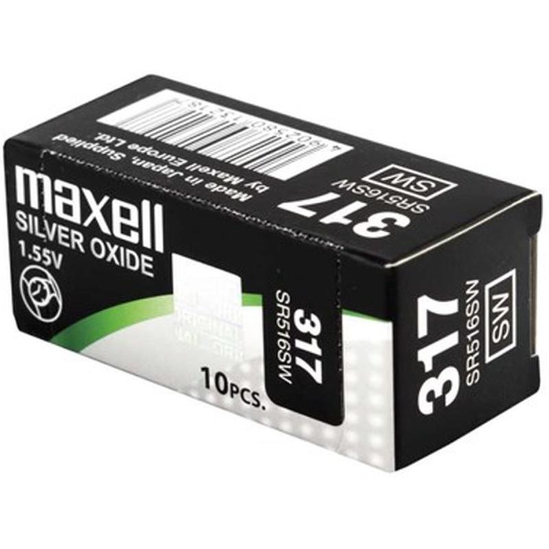 Maxell Wristwatch Battery 317 - SR516SW - 1PC EU MF - Low Drai