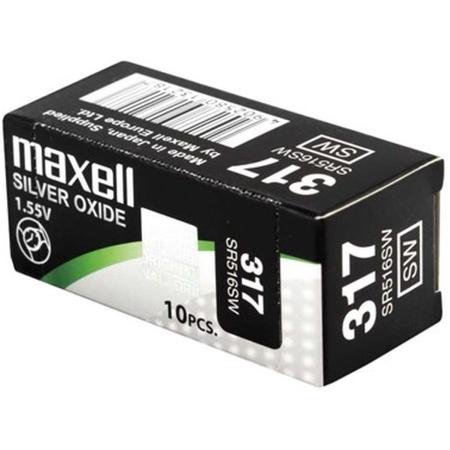 Maxell Wristwatch Battery 317 - SR516SW - 1PC EU MF - Low Drai
