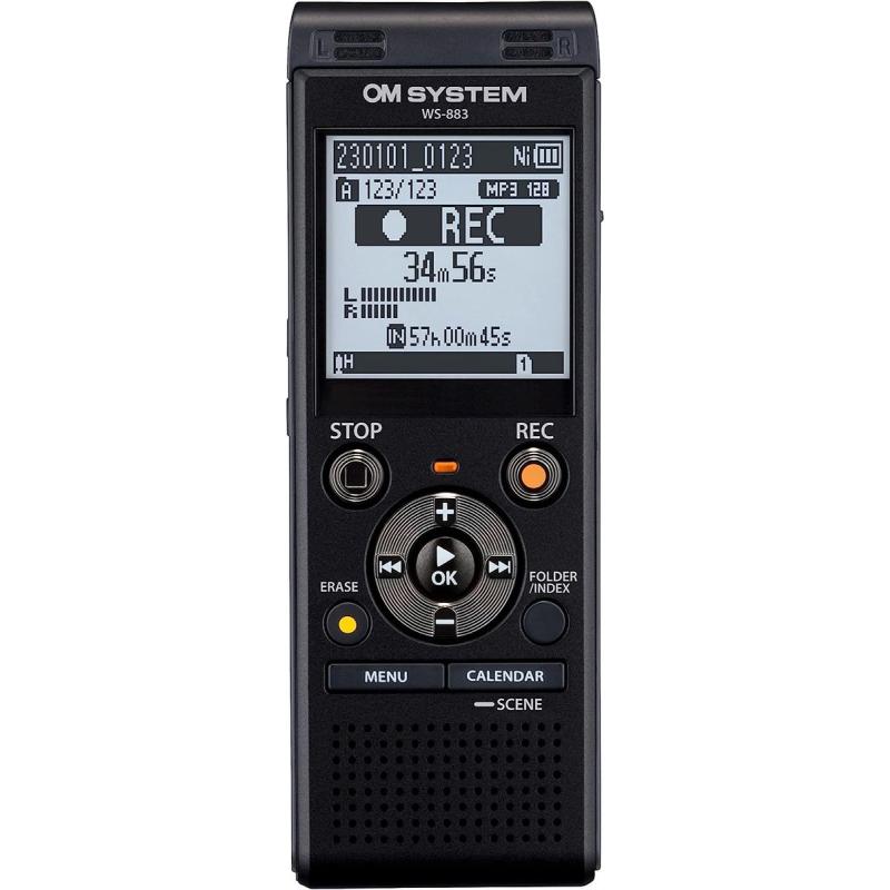 OM SYSTEM WS-883 (8GB) Stereo Recorder Black