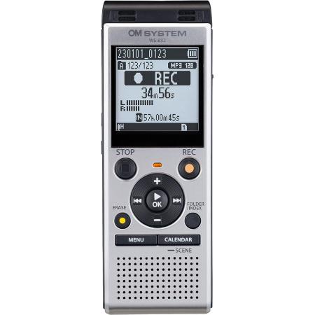 OM SYSTEM WS-882 (4GB) Stereo Recorder Silver