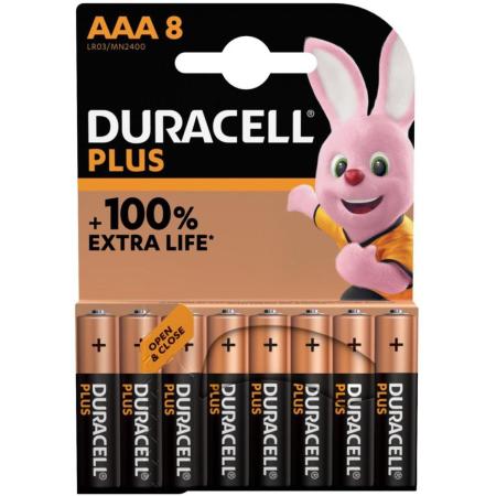 Duracell Alkaline Plus Battery AAA 8 Pack