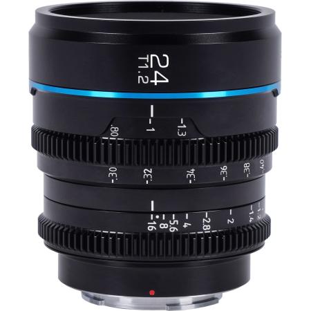 Sirui Nightwalker Series 24mm T1.2 S35 Manual Focus Cine Lens (X Mount Black)