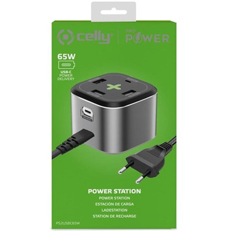 Celly Power Station 65W / 3X USB A - 2X USB C