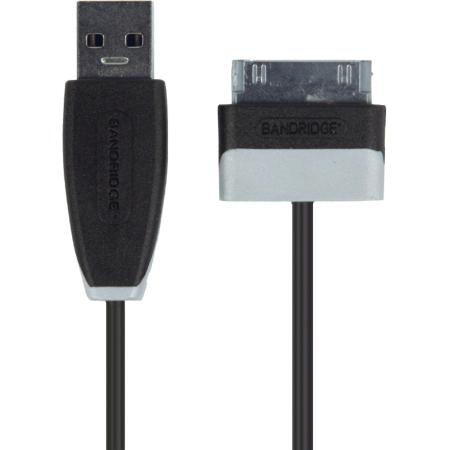 Bandridge Data And Charging Cable Samsung 30-PINS Male - USB A Male 1.00 M Black