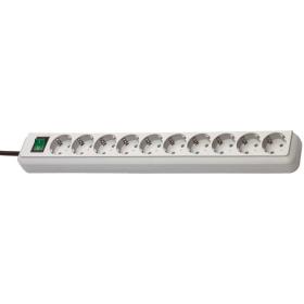 Brennenstuhl Eco-Line 10-VOUDIGE Power Strip 3.00 M Grey - Geaard Type F