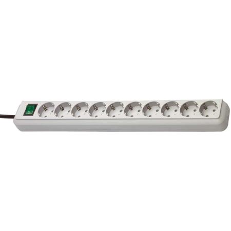 Brennenstuhl Eco-Line 10-VOUDIGE Power Strip 3.00 M Grey - Geaard Type F