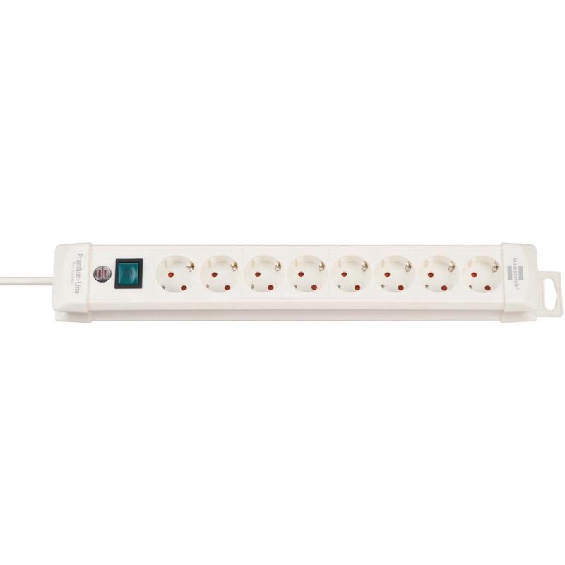 Brennenstuhl Power Strip Premium-Line 8-FOLD 3.00 M White - Geaard Type F