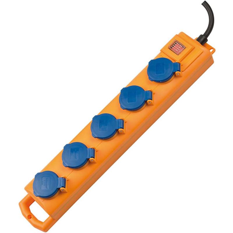 Brennenstuhl Power Strip Super-Solid 5-FOLD 2.00 M Yellow - Geaard Type F