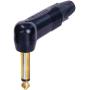 Neutrik 2 Pole 1/4 Professional Angled Phone Plug Gold Contacten Black Huls